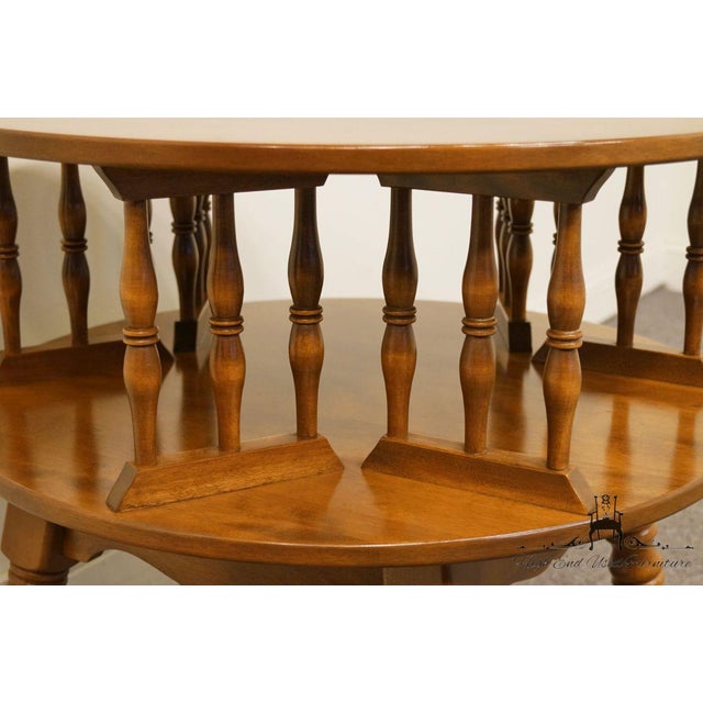 Ethan Allen Baumritter Heirloom Nutmeg 28" Round Rotating Drum / End