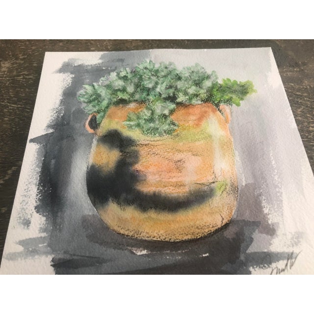 From my own reference. This large urn of succulents by the side of the pool caught my eye. I love the markings on the...