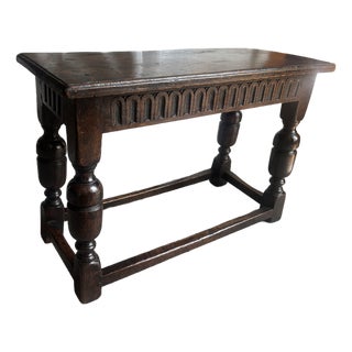 JacobeanStyle Oak Joint Stool, 19th Century For Sale