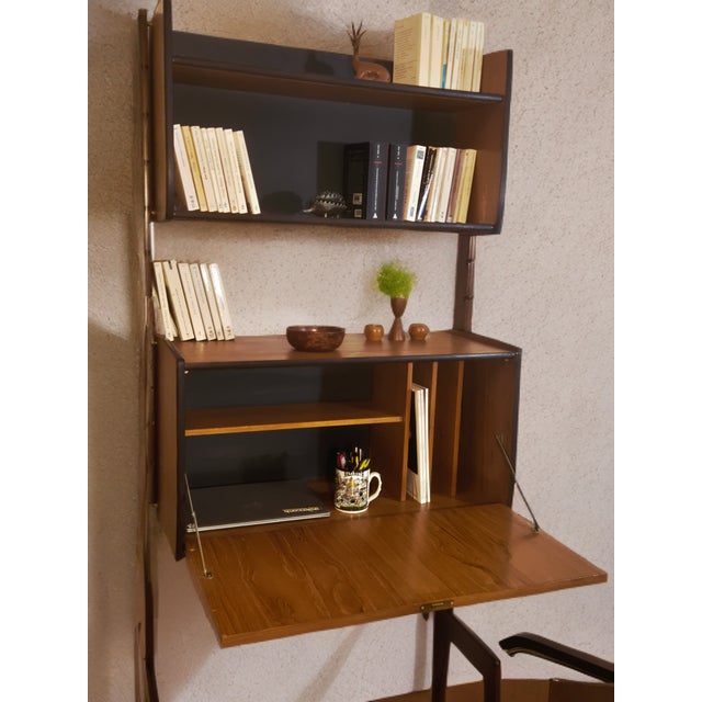 Wood Vintage Scandinavian Secretaire in Teak by Blindheim, 1960s For Sale - Image 7 of 10