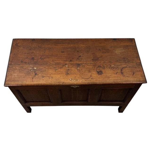 2000 - 2009 Antique English Georgian Oak Chest, 1900s For Sale - Image 5 of 11