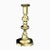 Gold Small Victorian Knop-Stemmed Brass Candlesticks, 1890s, Set of 2 For Sale - Image 8 of 8