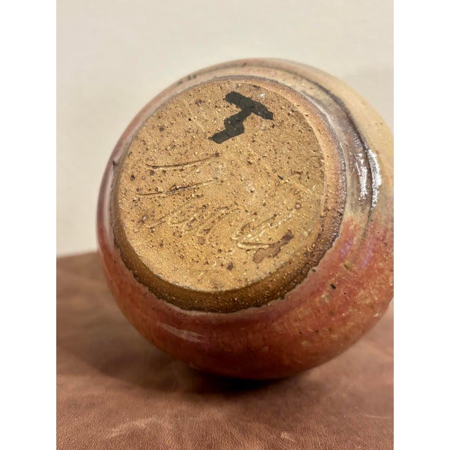 Vintage Mid-Century Modern Signed American Studio Pottery Bud Vase For Sale In Miami - Image 6 of 6
