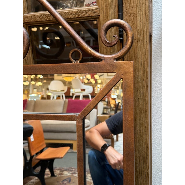Tuscan Style Scrollwork Iron Wall Mirror, Vintage For Sale - Image 12 of 12