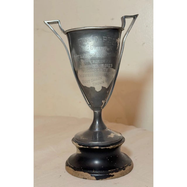 Rare Antique 1923 Silverplate Ful-O-Pep Best Dozen Poultry Eggs Trophy Award For Sale In New York - Image 6 of 9
