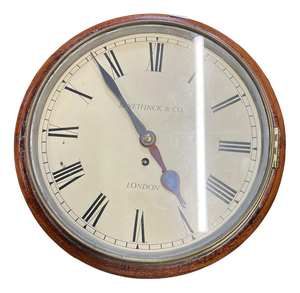 Antique Mahogany School Clock with Fusee Movement