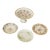 Antque Porcelain CakecStand With Demitasse Plates Handpainted - 4pcs For Sale