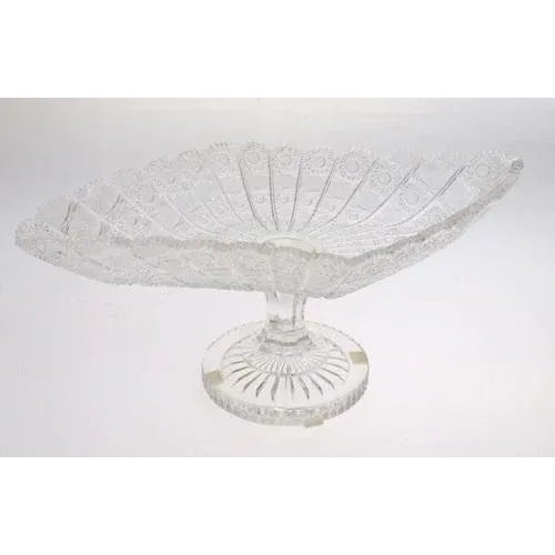 Crystal Fruit Bowl, Czech For Sale - Image 5 of 7