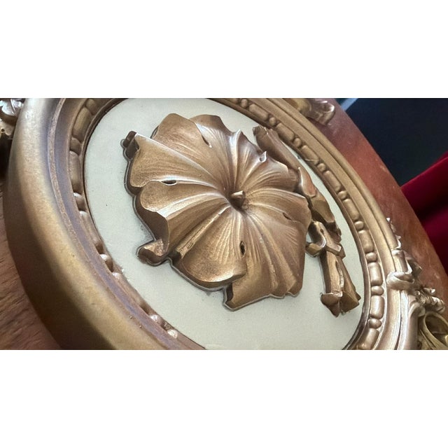 MCM Hollywood Regency Set of 4 Floral Wall Hangings Dart Industries 1977 For Sale - Image 4 of 11