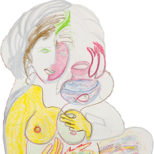 Figurative Paper Doll Thoughts - Eva Bouzard-Hui, C. 1985 For Sale - Image 3 of 11