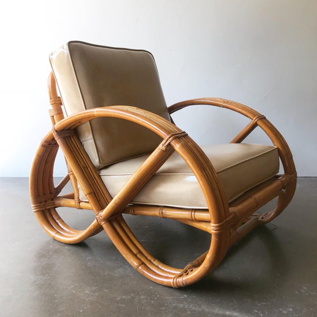 Vintage CalifAsia 3Band Pretzel Rattan Chair Chairish