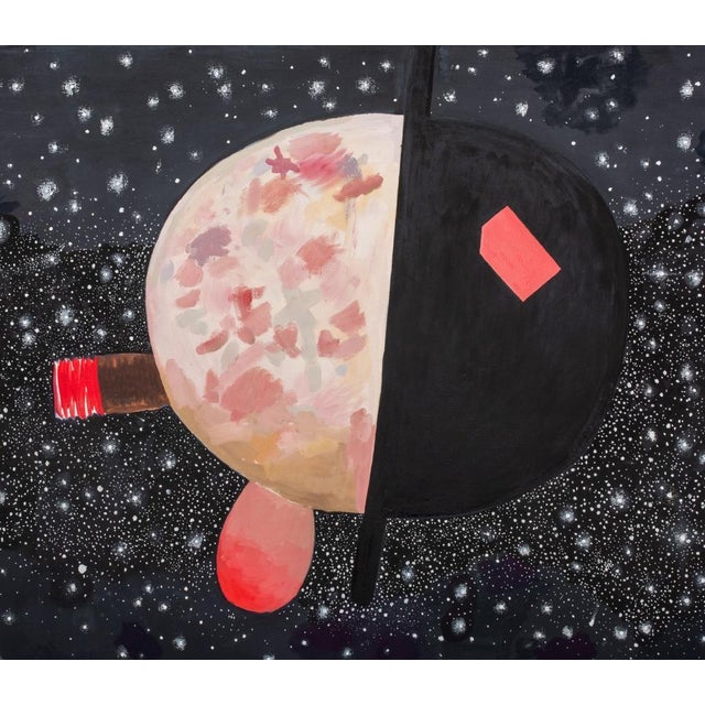 Domenick Capobianco (American, b. 1928), "All Of A Sudden He's At The Bottom Of The World", Oil on Canvas, apparently...