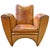 Art Deco Leather Club Chair by Bart Van Bekhoven For Sale - Image 3 of 14
