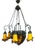 French Wrought Iron Glass Chandelier, 1990s For Sale
