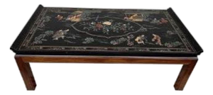 Vintage Lacquer Painted Ming Style Drexel Coffee Table