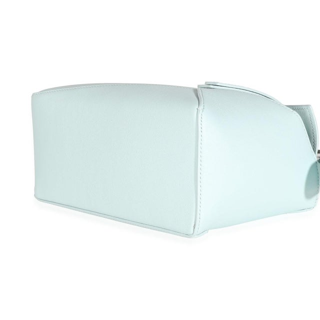 Light Blue Grained Calfskin Small Puzzle Edge Bag For Sale In New York - Image 6 of 8