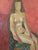 Red Mid-Century Modern "Nude on Chair" Vintage Figurative Oil Painting, Framed For Sale - Image 8 of 11