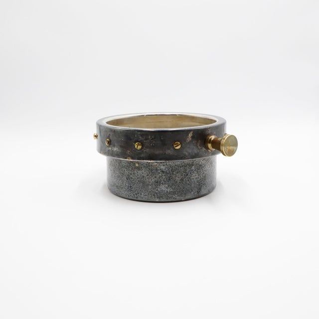 Mid 20th Century Mexican Silver-Plated and Bronze Ice Bucket / Wine Cooler For Sale - Image 16 of 18