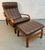 This is a vintage mid-century modern 'Orbit' lounge chair and ottoman designed by Ingmar Relling for Westnofa, featuring...