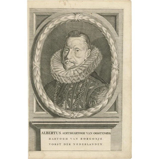 Houbraken, Archduke Albert of Austria, 1750, Engraving For Sale