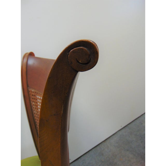 Wood Louis XVI Style Cherry Caned Back Dining Chairs - Set of 4 For Sale - Image 7 of 9