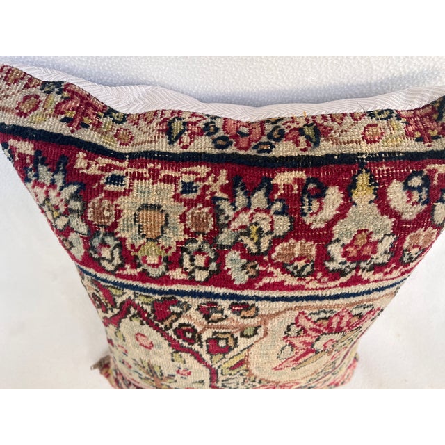 Pillow Upholstered With Antique Rug For Sale - Image 4 of 6