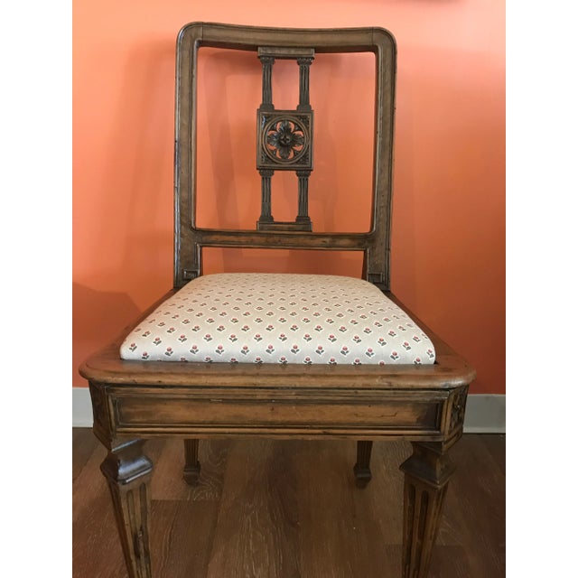 Handsome PAIR of Italian Side Chairs from the 1800s. Perfect in a hallway. These chairs will elevate any room. The...