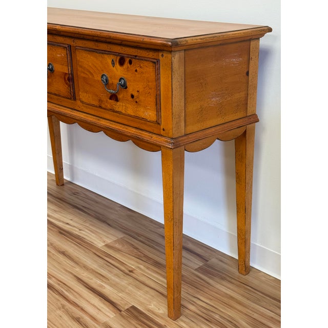 Wood Vintage Drexel Heritage Pinehurst Console Table For Sale - Image 7 of 13
