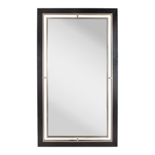 Bertoia Oversized Mirror in a Wooden and Metal Frame For Sale