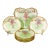Late 1900s Antique French Victorian Hollywood Regency Limoges Pink Wisteria Dessert Plates and Platter - Set of 7 For Sale