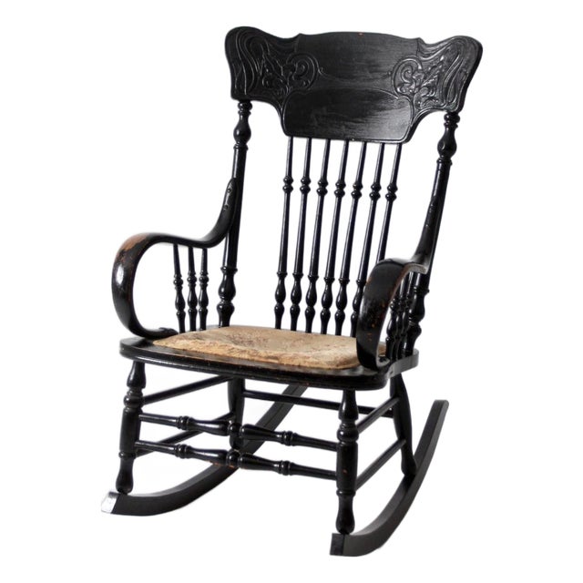 Antique Art Nouveau Rocking Chair For Sale