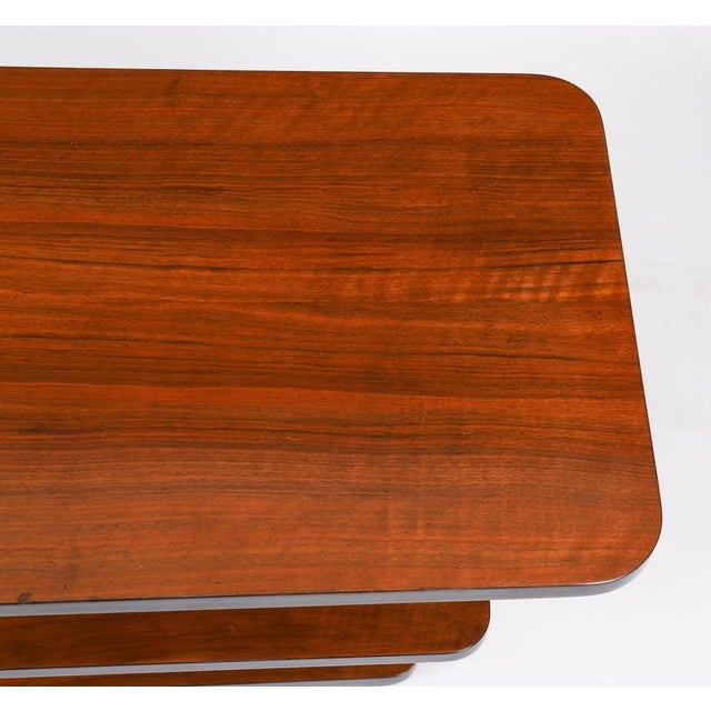 1920s Vintage Art Deco Tiered Walnut Coffee Table, 1920s For Sale - Image 5 of 12