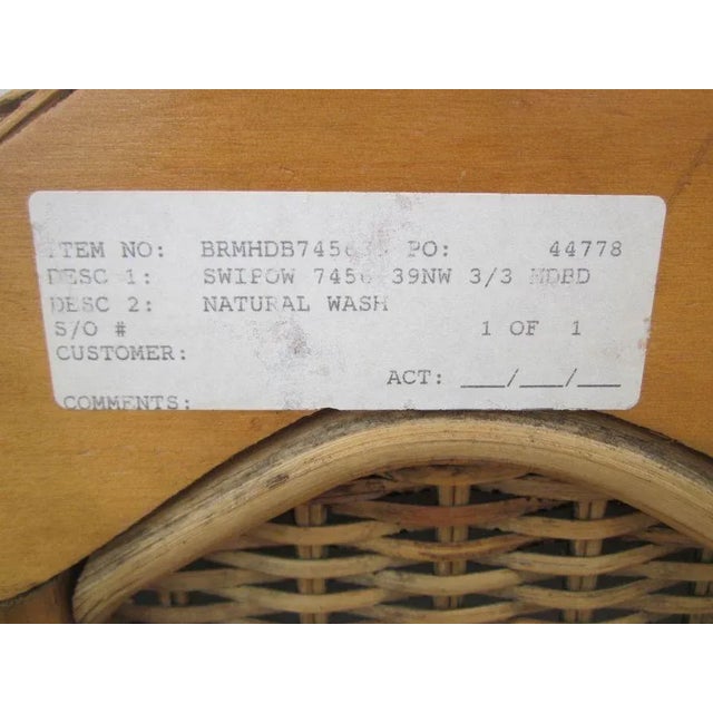 1980s Vintage Asian Style Bamboo Rattan Twin Headboard Honey Color For Sale In Naples, FL - Image 6 of 12