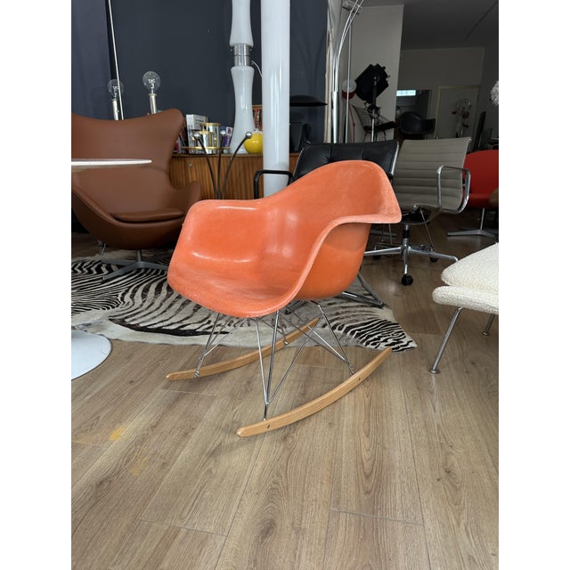 Fiberglass Rocking Armchair by Charles and Ray Eames, 1970s For Sale - Image 3 of 9
