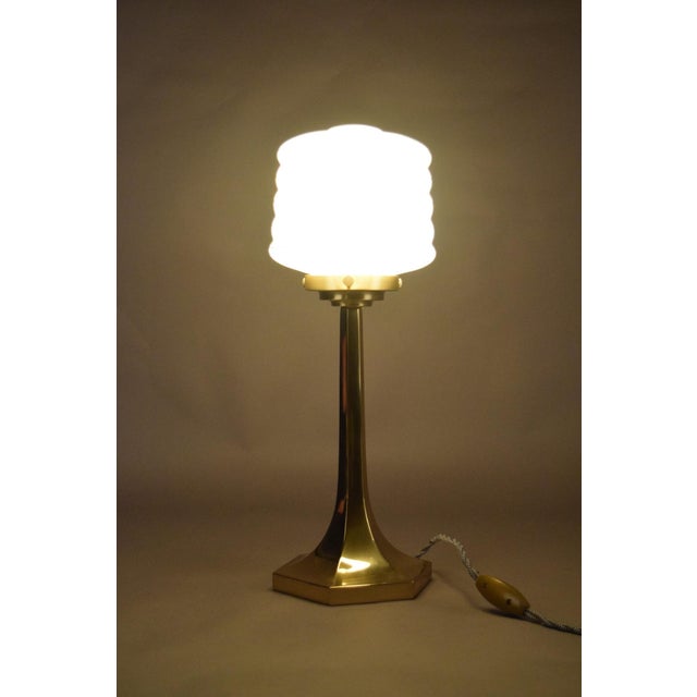 A beautifully proportioned and design-literate table lamp in the spirit of josef hoffmann and the wiener werkstätte —...
