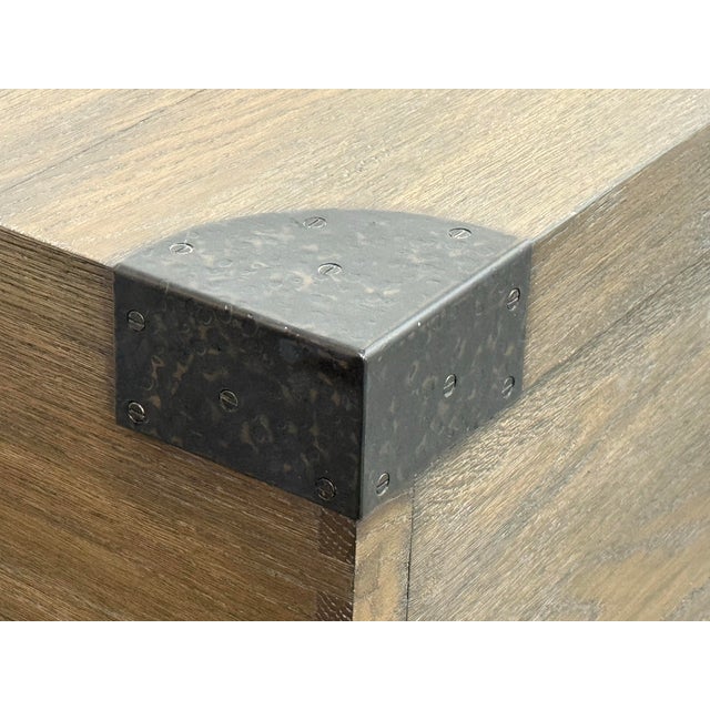 Gray Restoration Hardware Heirloom Silver-Chest Closed Nightstand For Sale - Image 8 of 12