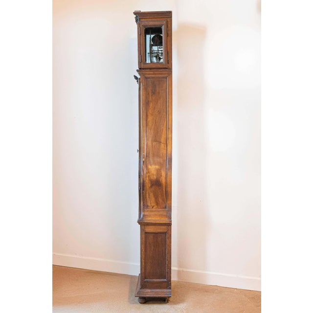 French Louis XV Period Walnut Longcase Clock from the Rhône Valley, circa 1760 For Sale - Image 10 of 16
