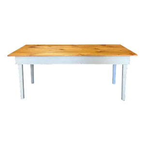 19th Century Pine Farm Table Dining Table From a Grange Hall in Maine