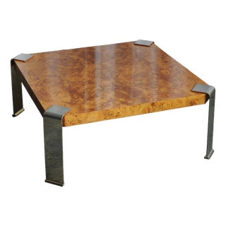 Vintage Italian Coffee Table by Milo Baughman, 1970s For Sale