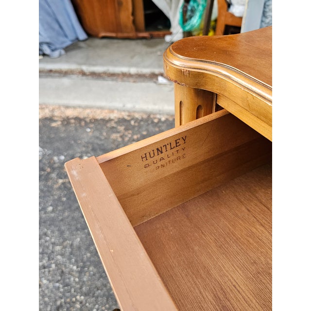 Huntley Furniture Mid Century Italian Provincial Walnut Chest of Drawers For Sale - Image 9 of 10