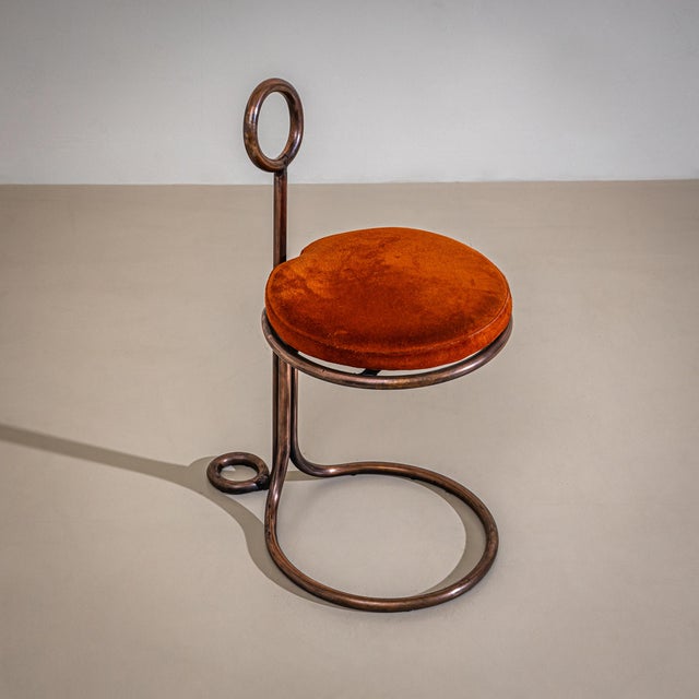 Sculptural Metal Stool, Probably Italy, Late 20th Century For Sale In New York - Image 6 of 7