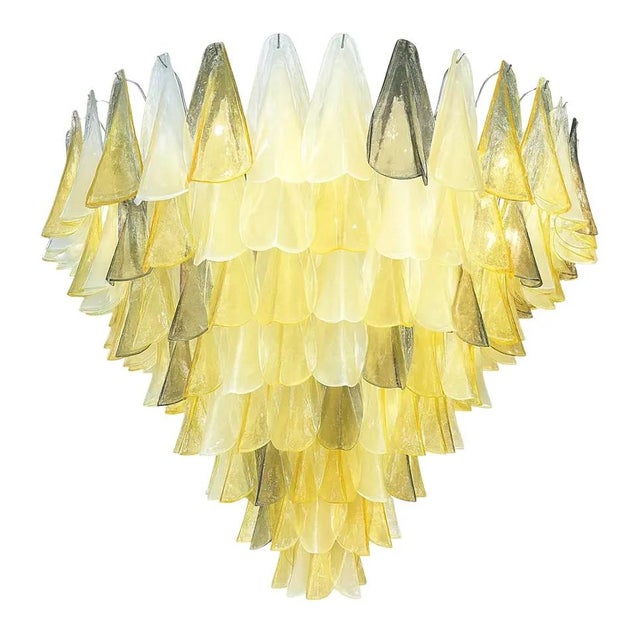 Italian Amber and Fumè Multicolor Rondini Murano Glass Chandelier by Simoeng For Sale - Image 4 of 4