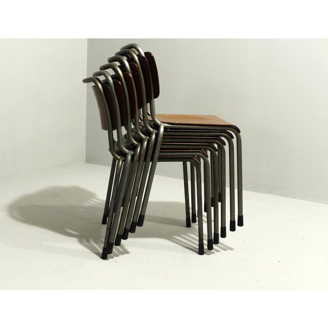 Model 106 Chairs by W. H. Gispen for Delft, 1950s, Set of 6 For Sale - Image 11 of 18