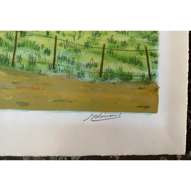 French 1960s Maurice Loirand French Landscape Lithograph For Sale - Image 3 of 4