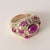 Modern 14k Gold 3.5 Carats Ruby Cabochon and Diamond Dome Ring, Size 4.75 For Sale - Image 3 of 6