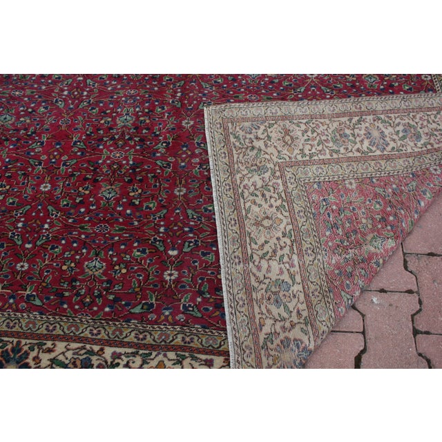 1970s Turkish Red High Quality Area Rug For Sale - Image 12 of 13