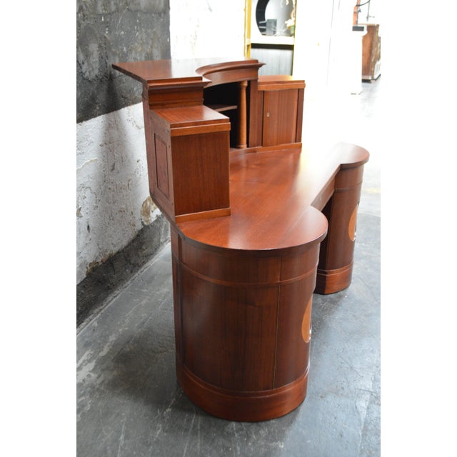 Wood Vintage Swedish Neoclassical Style Mahogany Secretary Desk For Sale - Image 7 of 10