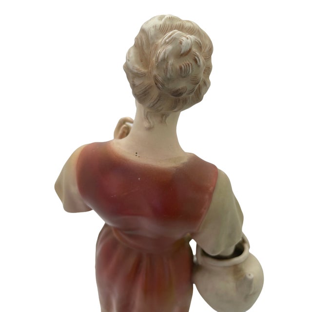 Royal Dux Porcelain Harvest Figurines — A Pair For Sale - Image 14 of 17
