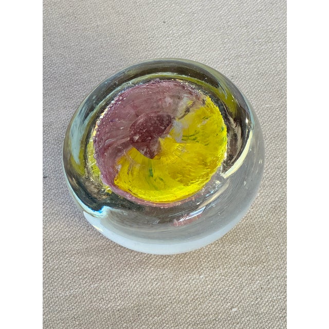 Vintage Italian Glass Paperweight For Sale - Image 4 of 4