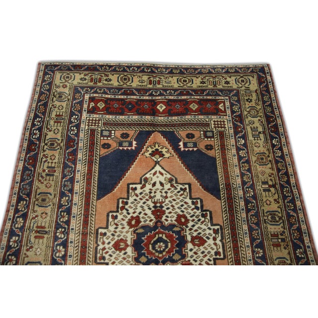 1960s Vintage Turkish Rug 4'4" x 6'9" For Sale - Image 5 of 7